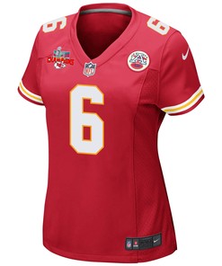 Bryan Cook 6 Kansas City Chiefs Super Bowl LVII Champions 3 Stars Women Game Jersey - Red