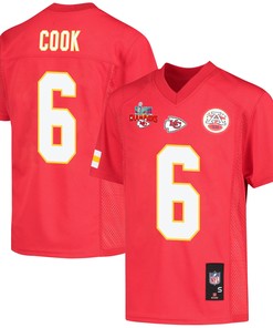 Bryan Cook 6 Kansas City Chiefs Super Bowl LVII Champions 3 Stars Youth Game Jersey - Red