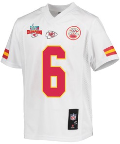 Bryan Cook 6 Kansas City Chiefs Super Bowl LVII Champions 3 Stars Youth Game Jersey - White