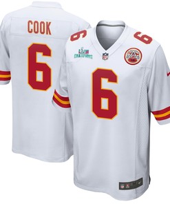 Bryan Cook 6 Kansas City Chiefs Super Bowl LVII Champions Men Game Jersey - White
