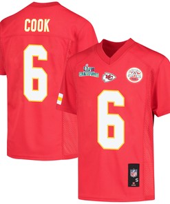 Bryan Cook 6 Kansas City Chiefs Super Bowl LVII Champions Youth Game Jersey - Red