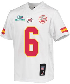 Bryan Cook 6 Kansas City Chiefs Super Bowl LVII Champions Youth Game Jersey - White