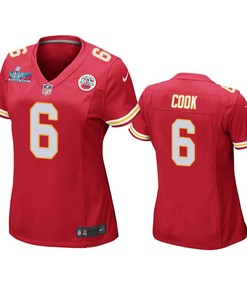 Bryan Cook 6 Kansas City Chiefs Super Bowl LVII Game Jersey - Women Red