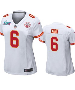 Bryan Cook 6 Kansas City Chiefs Super Bowl LVII Game Jersey - Women White