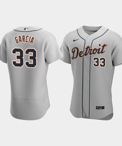 Bryan Garcia 33 Detroit Tigers Gray Road Jersey