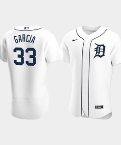 Bryan Garcia 33 Detroit Tigers White Home Jersey