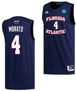 Bryan Greenlee 4 FAU Owls 2023 March Madness Basketball Men Jersey- Navy