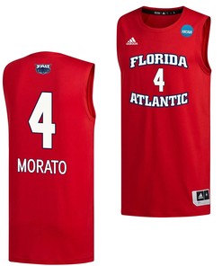 Bryan Greenlee 4 FAU Owls 2023 March Madness Basketball Men Jersey- Red