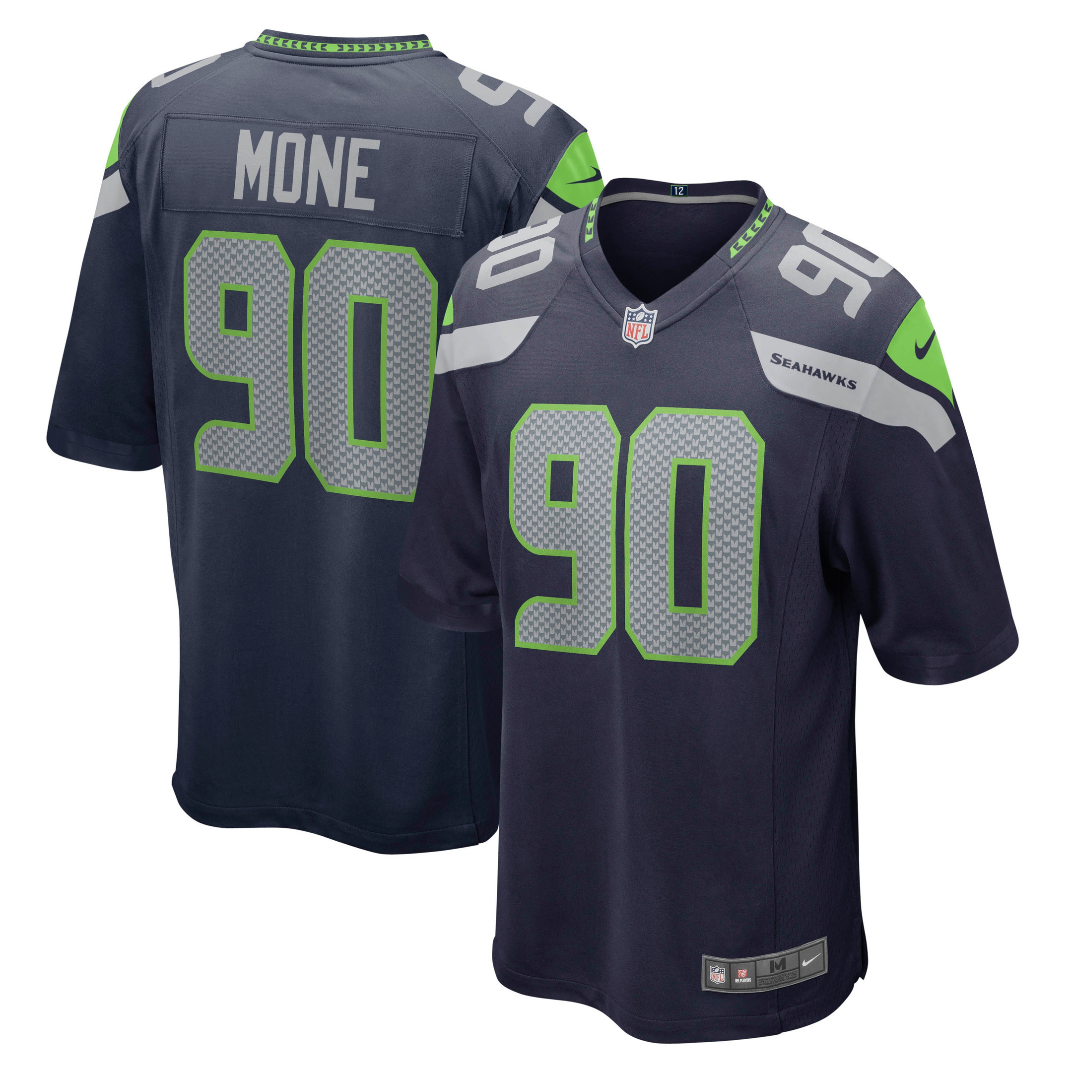 Bryan Mone Seattle Seahawks Game Jersey - College Navy Nfl