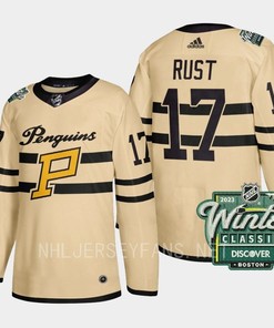 Bryan Rust 17 Pittsburgh Penguins 2023 Winter Classic Cream Jersey
