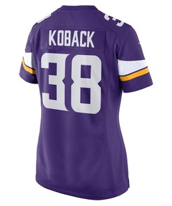 Bryant Koback 38 Minnesota Vikings Women's Home Game Player Jersey - Purple