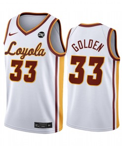 Bryce Golden 33 Loyola Chicago Ramblers White Jersey 2022-23 College Basketball