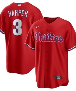 Bryce Harper 3 Philadelphia Phillies Alternate Men Jersey - Red