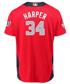Bryce Harper National League Majestic 2018 Mlb All-star Game Home Run Derby Player Jersey - Red