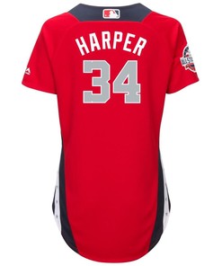 Bryce Harper National League Majestic Womens 2018 Mlb All-star Game Home Run Derby Player Jersey - Red