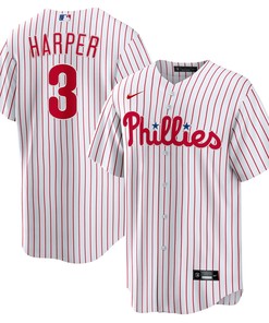 Bryce Harper Philadelphia Phillies Home Replica Player Name Jersey White Mlb