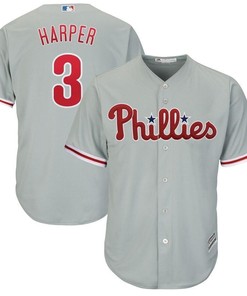 Bryce Harper Philadelphia Phillies Official Cool Base Player Jersey - Gray