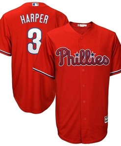 Bryce Harper Philadelphia Phillies Official Cool Base Player Jersey - Scarlet