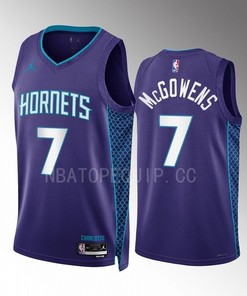 Bryce McGowens 7 2022-23 Charlotte Hornets Purple Statement Edition Men Jersey Swingman