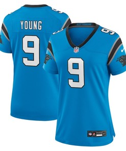 Bryce Young 9 Carolina Panthers Women's Draft First Round Pick Game Jersey - Blue