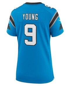 Bryce Young 9 Carolina Panthers Women's Draft First Round Pick Game Jersey - Blue