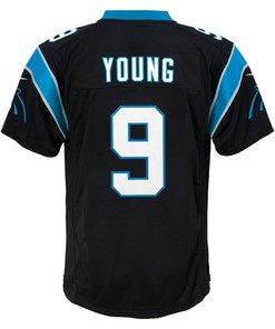 Bryce Young 9 Carolina Panthers Youth 2023 Draft First Round Pick Game Jersey - Black