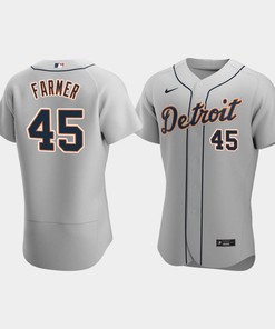 Buck Farmer 45 Detroit Tigers Gray Road Jersey