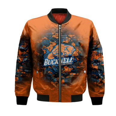 Bucknell Bison Bomber Jacket Camouflage Vintage - NCAA