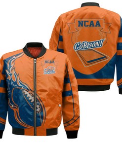 Bucknell Bison Bomber Jacket  - Fire Football - NCAA