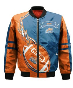 Bucknell Bison Bomber Jacket Flame Ball - NCAA
