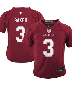 Budda Baker 3 Arizona Cardinals Preschool Game Jersey - Cardinal