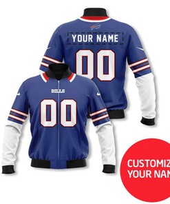 Bufalo Bills Nfl Super Bowl Champions Blue Personalized Number Name Jersey Style Gift For Bills Fans Bomber Jacket