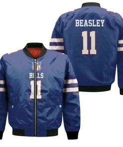 Buffalo Bill Cole Beasley 11 Nfl Blue Jersey Inspired Style Bomber Jacket