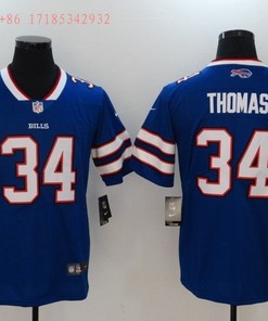 Buffalo Bill Thurman Thomas #34 2020 Nfl Blue Jersey Jersey