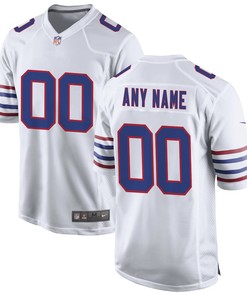 Buffalo Bills 00 Alternate Custom Game Jersey - White