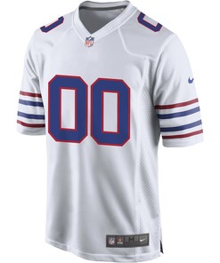 Buffalo Bills 00 Alternate Custom Game Jersey - White