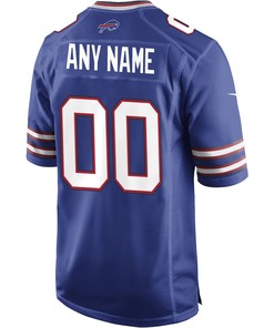 Buffalo Bills 00 Custom Game Jersey - Royal