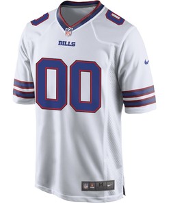 Buffalo Bills 00 Custom Game Jersey - White