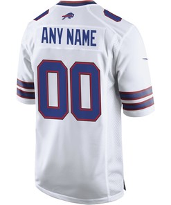 Buffalo Bills 00 Custom Game Jersey - White