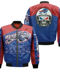 Buffalo Bills 2020 Afc East Division Champs 60Th Anniversary Legend With Sign Bomber Jacket Model 597