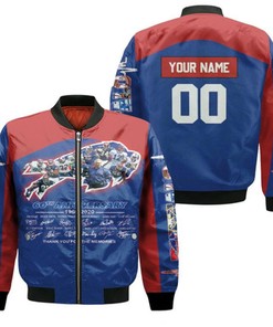 Buffalo Bills 2020 Afc East Division Champs 60Th Anniversary Legend With Sign Personalized Bomber Jacket Model 599