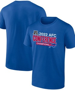 Buffalo Bills 2022 AFC Conference Champions Divide & Conquer T-Shirt - Royal