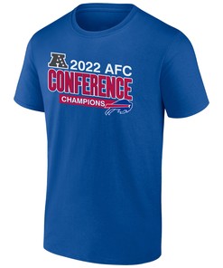 Buffalo Bills 2022 AFC Conference Champions Divide & Conquer T-Shirt - Royal