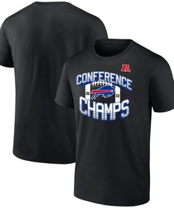 Buffalo Bills 2022 AFC Conference Champions Icon Bold T-shirt - Black
