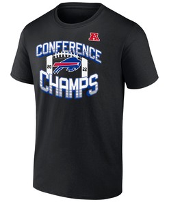 Buffalo Bills 2022 AFC Conference Champions Icon Bold T-shirt - Black