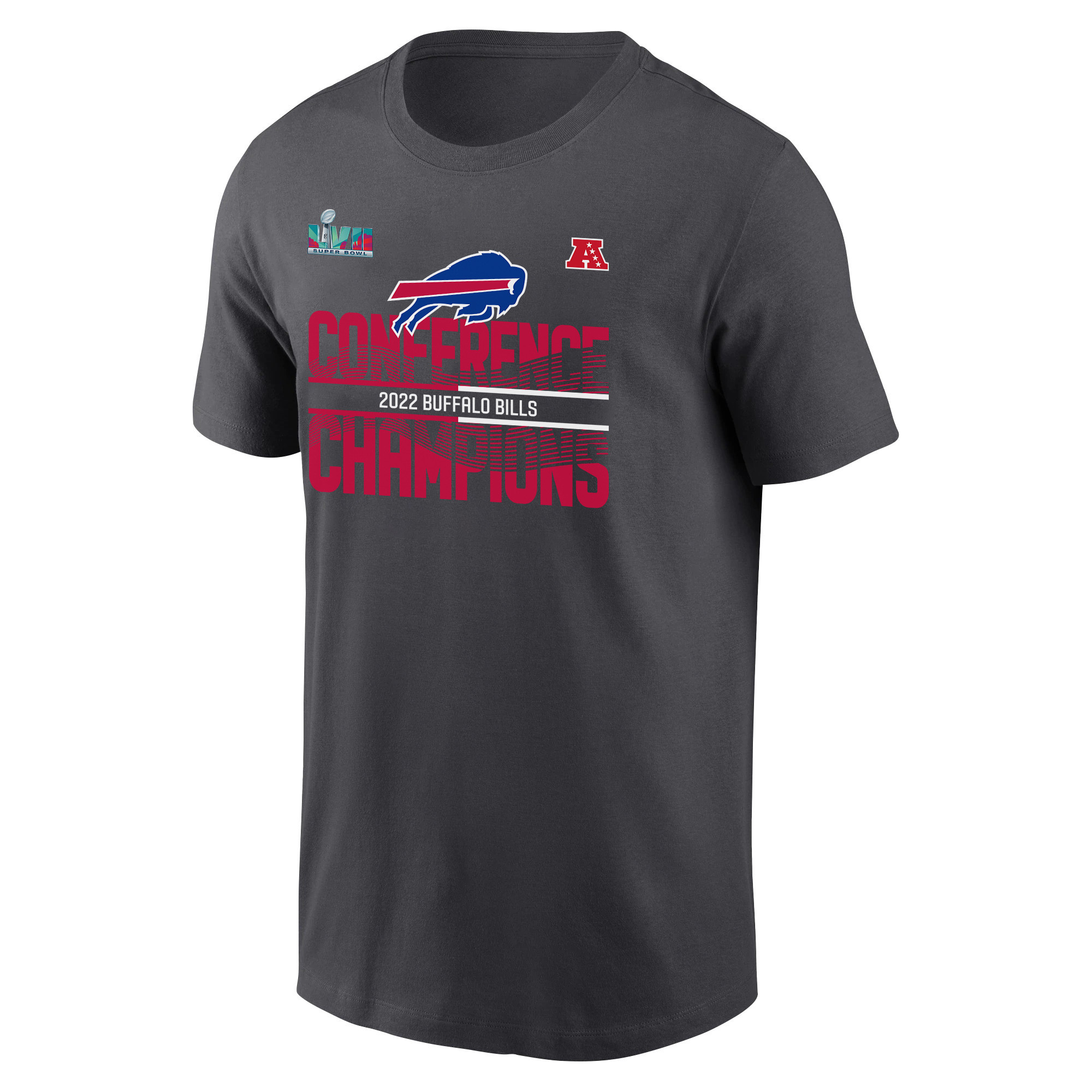 Buffalo Bills 2022 AFC Conference Champions T-Shirt - Anthracite