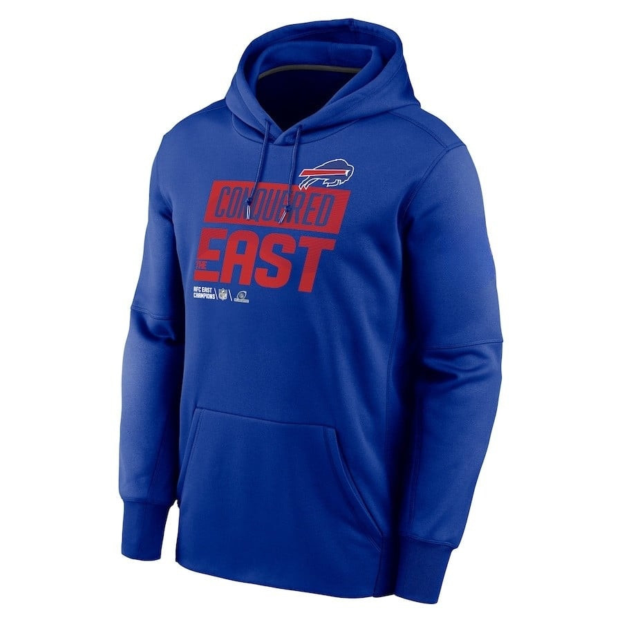 Buffalo Bills 2022 AFC East Division Champions Locker Room Trophy Collection Pullover Hoodie - Royal