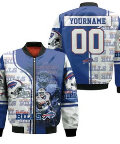 Buffalo Bills 26 Devin Singletary AFC East 2020 Personalized Bomber Jacket