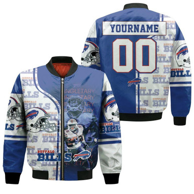 Buffalo Bills 26 Devin Singletary AFC East 2020 Personalized Bomber Jacket