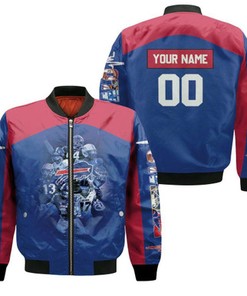 Buffalo Bills 60th Anniversary Great Players Personalized Bomber Jacket